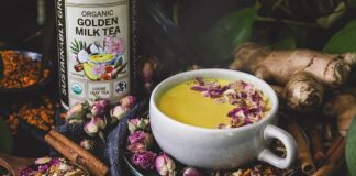 Golden Milk Latte with Rose