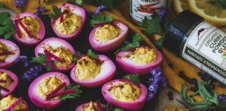 Pickled Curry Deviled Eggs